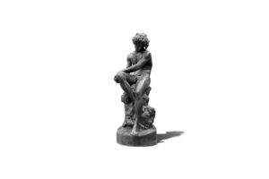 sculpture in flat background.white
